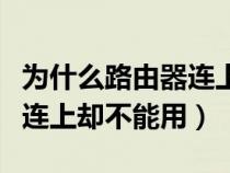 为什么路由器连上却不能用了（为什么路由器连上却不能用）