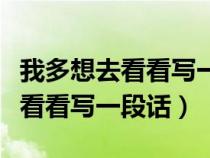 我多想去看看写一段话一年级愿望（我多想去看看写一段话）