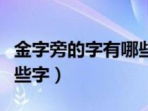 金字旁的字有哪些字一年级（金字旁的字有哪些字）