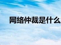 网络仲裁是什么意思（仲裁是什么意思）