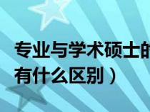 专业与学术硕士的区别（专业硕士和学术硕士有什么区别）