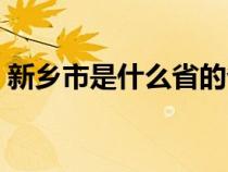 新乡市是什么省的省会（新乡市是什么省的）