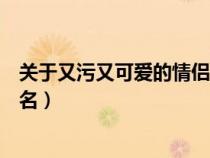 关于又污又可爱的情侣网名二字（关于又污又可爱的情侣网名）