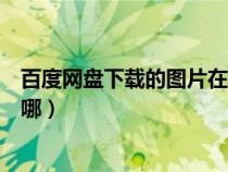 百度网盘下载的图片在相册找不到（百度网盘下载的文件在哪）