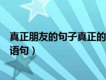 真正朋友的句子真正的朋友的经典语句（真正的朋友的经典语句）