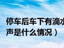 停车后车下有滴水声无水（停车后车底有滴水声是什么情况）