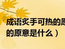 成语炙手可热的原意是什么呢（成语炙手可热的原意是什么）