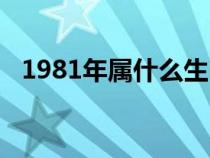 1981年属什么生肖的命（1981年属什么）