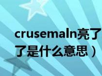 crusemaln亮了怎么回事（crusemain灯亮了是什么意思）