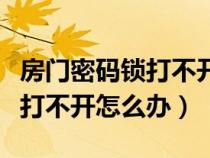 房门密码锁打不开了有什么技巧（房门密码锁打不开怎么办）