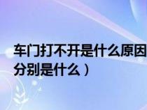 车门打不开是什么原因（车门打不开的几种情况及处理办法分别是什么）