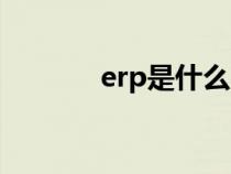 erp是什么（erp系统是什么）