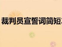 裁判员宣誓词简短20字（裁判员宣誓词简短）