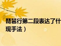 琵琶行第二段表达了什么情感（琵琶行第二段作用了什么表现手法）