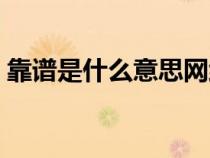 靠谱是什么意思网络用语（靠谱是什么意思）