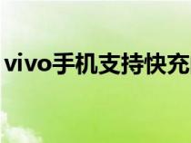 vivo手机支持快充的型号（vivo支持快充吗）