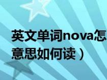 英文单词nova怎么读什么意思（nova是什么意思如何读）