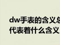 dw手表的含义总有一天你会带着（dw手表代表着什么含义）