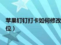 苹果钉钉打卡如何修改定位信息（苹果钉钉打卡如何修改定位）