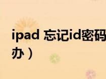 ipad 忘记id密码（iPad忘记ID账号密码怎么办）