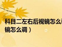 科目二左右后视镜怎么调最好 最佳位置（科目二的左右后视镜怎么调）