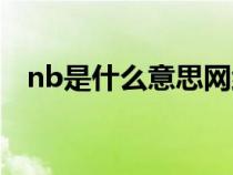 nb是什么意思网络用语（nb是什么意思）