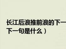 长江后浪推前浪的下一句是什么意思啊（长江后浪推前浪的下一句是什么）