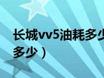 长城vv5油耗多少钱一公里（长城vv5油耗是多少）