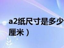 a2纸尺寸是多少厘米长宽（a2纸尺寸是多少厘米）