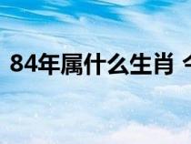 84年属什么生肖 今年多大了（84年属什么）