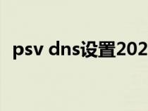 psv dns设置2020（psv的DNS怎么设置）