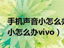 手机声音小怎么办oppo解决方法（手机声音小怎么办vivo）