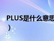 PLUS是什么意思翻译（plus是什么意思翻译）