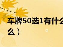 车牌50选1有什么技巧（车牌50选1技巧是什么）