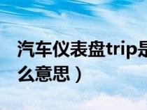 汽车仪表盘trip是什么意思（汽车的trip是什么意思）