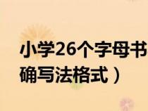 小学26个字母书写规范（小学26个字母的正确写法格式）