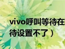 vivo呼叫等待在哪里设置方法（vivo呼叫等待设置不了）