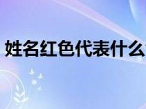 姓名红色代表什么含义（红色代表什么含义）