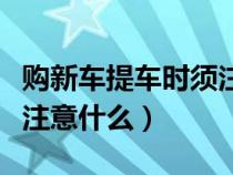 购新车提车时须注意哪些（购买新车提车需要注意什么）