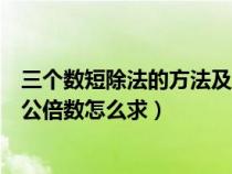 三个数短除法的方法及过程（用短除法求最大公因数和最小公倍数怎么求）