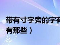 带有寸字旁的字有那些字体（带有寸字旁的字有那些）