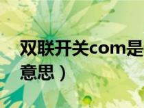 双联开关com是什么意思（开关com是什么意思）