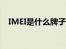 IMEI是什么牌子电话手表（imei是什么）