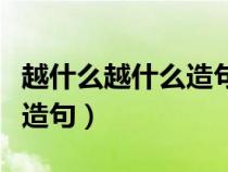 越什么越什么造句二年级下册（越什么越什么造句）