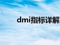 dmi指标详解绝技（dmi指标详解）