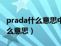 prada什么意思中文翻译什么牌子（prada什么意思）