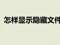 怎样显示隐藏文件夹?（怎样显示隐藏文件）