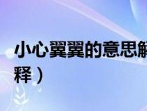 小心翼翼的意思解释成语（小心翼翼的意思解释）