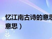 忆江南古诗的意思翻译王安石（忆江南古诗的意思）