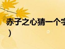 赤子之心猜一个字（赤子之心打一字都是什么）